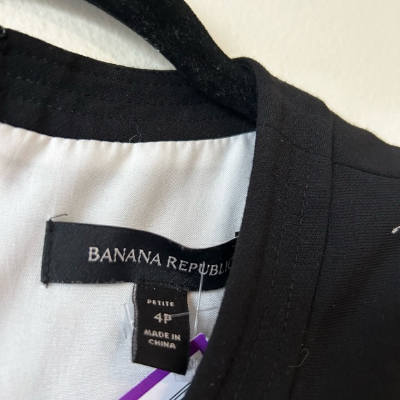 NWT Banana Republic 4P Abstract Black White Dress Career Work Office Sleeveless - Picture 4 of 5